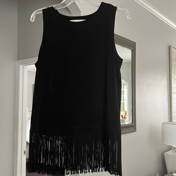NEW Fringe Black Elegant Shirt Michael by Michael Kors XS - Picture 1 of 3
